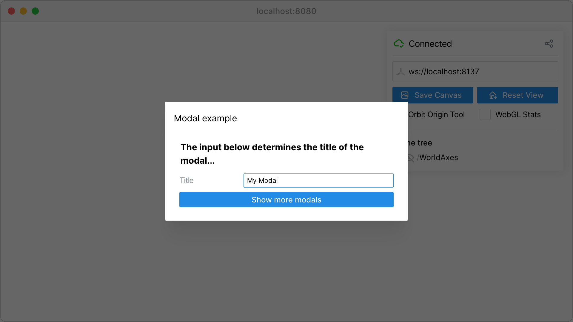 Modal dialogs