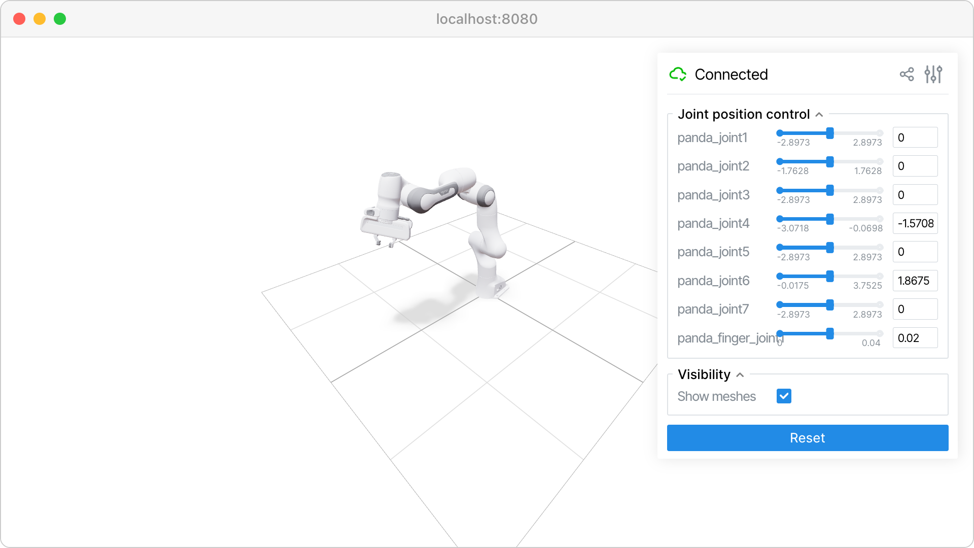 URDF robot visualizer